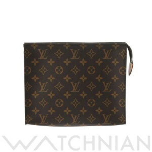 Louis Vuitton Monogram Toilette Pochette Pouch Brown Canvas - Picture 1 of 9